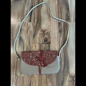 JU'STO Italian Interchangeable Crossbody Bag Sparkly And Ran ! Great Condition